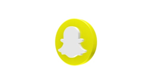Animated 3D Snapchat Logo Icon Spinning Rotation