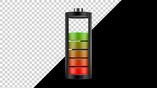 Animated Battery Charging and Discharging Icon