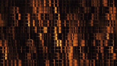 Abstract Golden Shimmering Grid Pattern Video Background