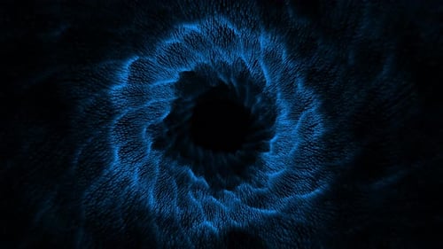 Abstract Blue Particle Spiral Vortex Animated Background