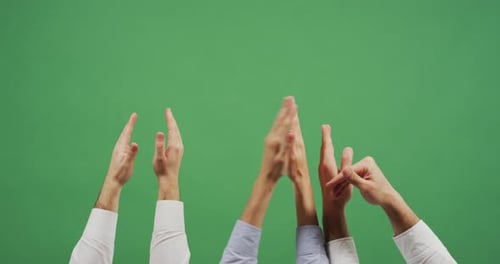 Friends giving high five