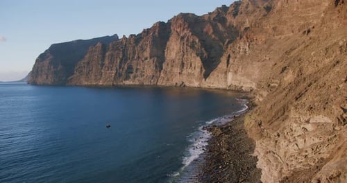 Ocean View From Los Gigantes Beach at Sunset Tenerife Canary Islands Spain