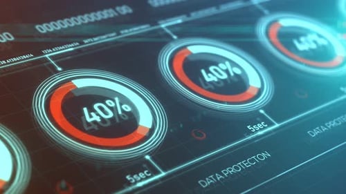 Digital Data Protection Progress Interface with Security Shields