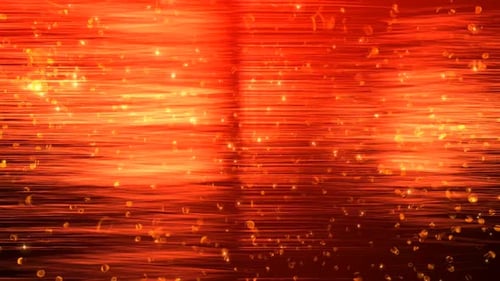 Fire Fiber Streaks On Massive Discs Array Loop Background