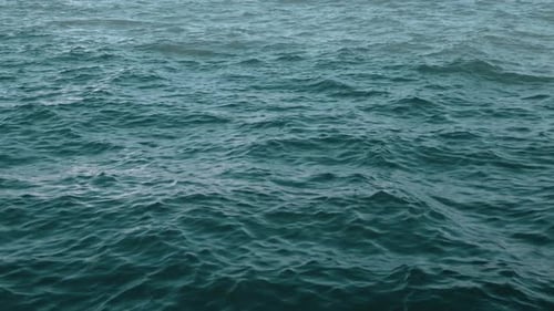 View motion dark blue waves on water