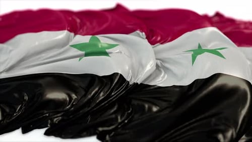 Syria Flag On A White Chalkboard