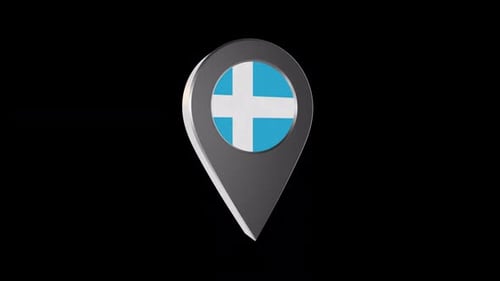 Animated 3D Medical Location Pin Icon Rotating