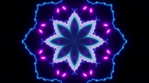 VJ Glitter Blue Neon Light 4K Loop 04