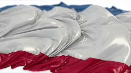 Waving Fluid Fabric Background in Red White and Blue