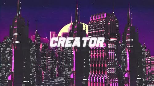 Retro Cyber City Background Creator