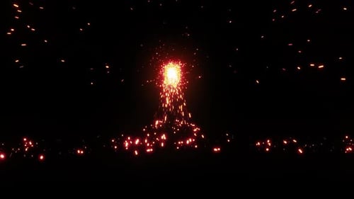 Futuristic Glowing Spark Particle Burst Reveal Animation