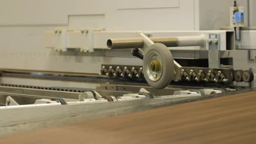 Chipboards on Conveyer at Furniture Factory