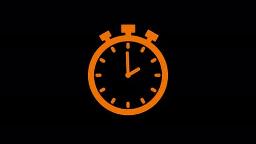 Stop Watch Clock Animated Brown Black Background