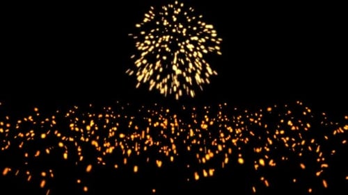 Dynamic Falling Golden Sparks Overlay Background