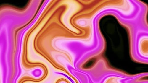 Fluid Abstract Pink and Orange Morphing Liquid Loop Background