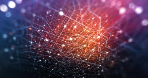 Abstract Digital Network Lines Animated Background