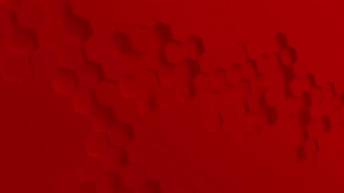 Animated Geometric Red Hexagon Background Seamless Loop