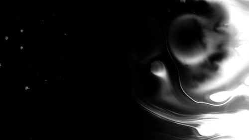 Dramatic Swirling Black and White Ink Abstract