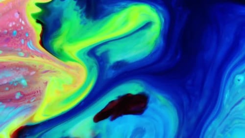 Abstract Bubbling Arty Pattern Liquid Paint Texture