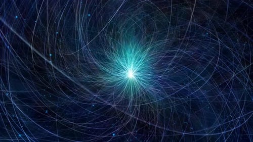 Blue Vortex Nebula Space Travel Motion Loop Background