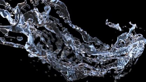 Dynamic Fluid Water Splash Transition