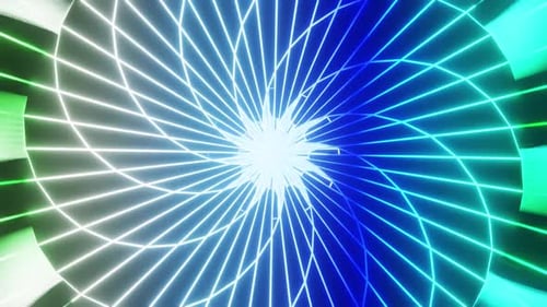 Blue Lines Kaleidoscope Vj Loop Background HD