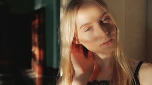 Glamorous Young Woman Posing with Soft Light