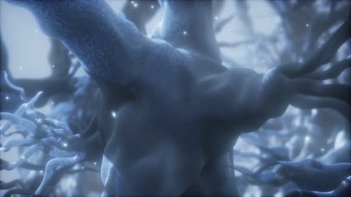 Journey Through a Neuron Cell Network Inside the Brain