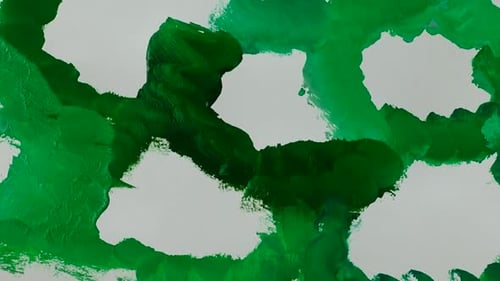 Green and Red Paint Brushstrokes on Paper