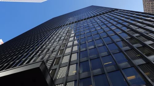 Tall Downtown Office Building On Sunny Day