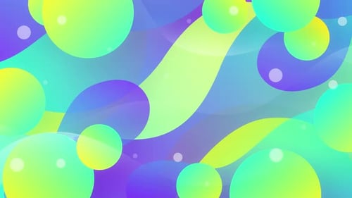 Abstract Fluid Animated Background with Colorful Flowing Shapes