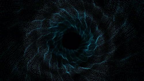 Abstract Digital Particle Tunnel Background Animation