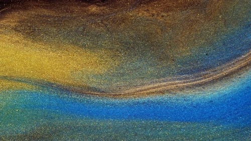 Glittering, Shimmering Abstract Background with Blue, Gold, Brown