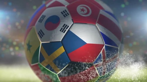 World Flags Soccer Ball Highlight