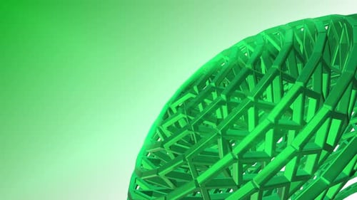 Abstract Green Geometric Sphere Background