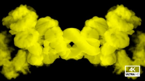 Yellow Fluid Smoke Reveal Transition