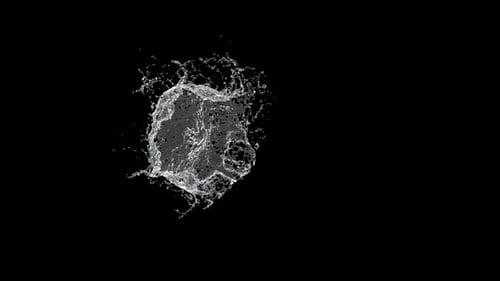 Realistic Water Drop Splash Dynamic Exploding Effect