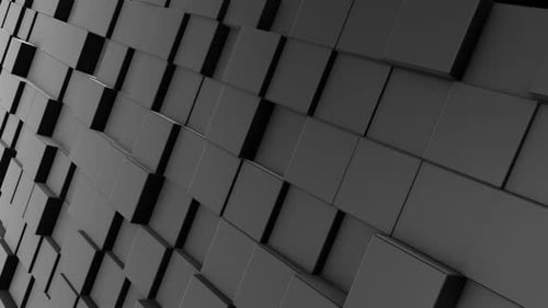 Abstract Dark 3D Cube Wall Loop Background
