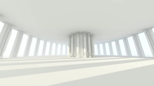 Minimalist White Architectural Space Loop