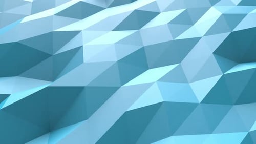 Abstract Blue Low Poly Geometric Animated Background