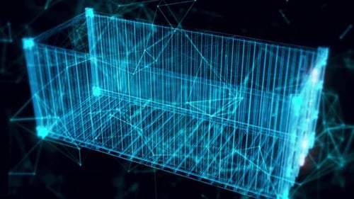 Shipping Container Hologram Close Up Hd