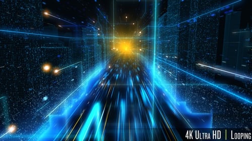 4K City-Konzept der digitalen Streaming-Netzwerktechnologie