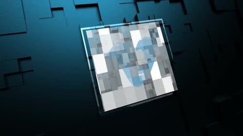 Dynamic Geometric Blocks Logo Reveal Animation