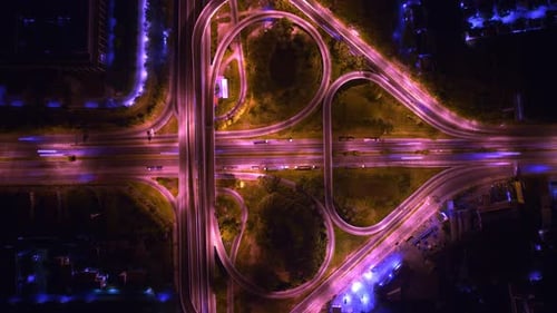 4K : autoroute hyperlapse de métrage pour le concept de transport.