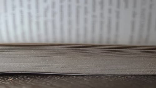 Pages of a book turn quickly
