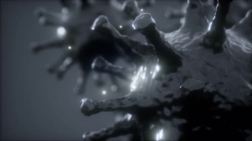 Microscopic 3D Virus Cell Animated Background