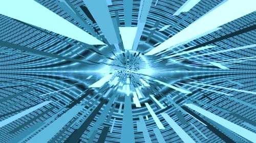4K Blau Blockchain Datenhintergrund Seamless L