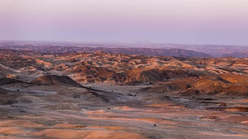 Panorama on colorful sand dunes and scenic landscape in the Namib desert, Namibia, Africa