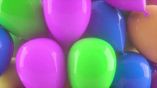 Floating Colorful Balloons Celebration Animation