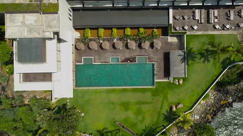 Birdseye Of A Hotel Swimming Pool